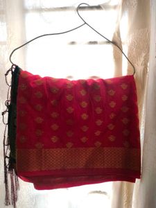Beautiful Pink Silk Saree