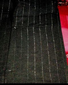 Black Woollen Unstitched Suit