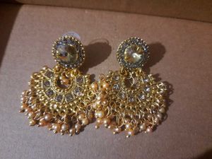 Chandrahaar Gold Alloy Plating Jewellery Set