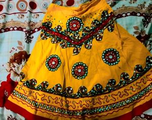 New Gujarati Kutch Embroidery Unworn Kids Lehenga