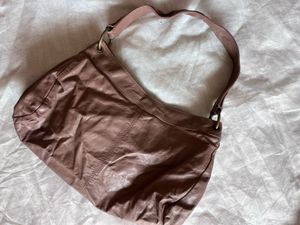 Chic Ruched Leather Shoulder Bag