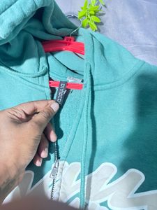 H&amp;M Teal Zip-Up Hoodie