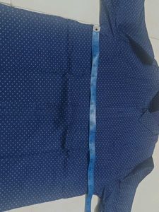 Men's Blue Printed Shirt