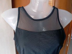 Black Mesh Tank Top