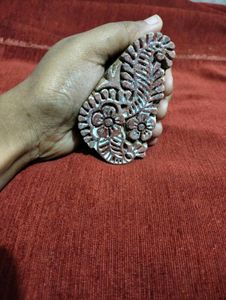 wooden designe stamp+bansuri