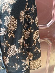 Chic Leopard Floral Print Jacket