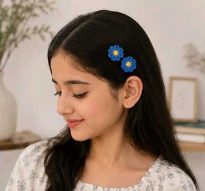 Handmade Crochet Flower Hair Pins