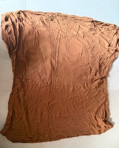 Brown Embellished T-Shirt