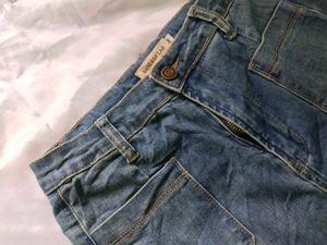 Flared Blue Denim Jeans