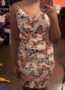 Butterfly Print Mini Dress