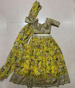 Vibrant Floral padded Lehenga Choli Set