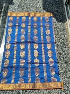 Royal Blue Silk Saree with Paisley