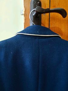 Navy Blue Blazer with gold Piping