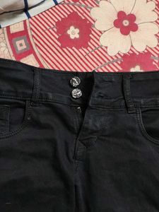 Black Jeans with Side Stripe