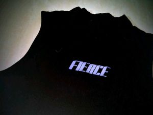 Black "Fierce" Sleeveless Top Snatching