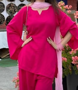 Rose pink frashi salvar suit