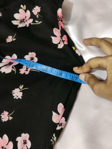 Floral Print High Neck Slit Kurta