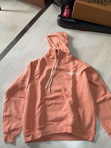 Boomachi Peach Hoodie with Drawstrings