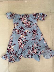 Floral Off-Shoulder Ruffle Dress