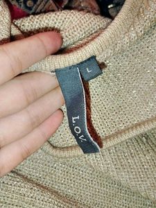 Shimmer V-Neck Sweater