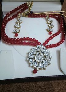 Moti &amp; Stone Red Long Set