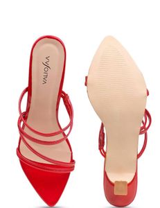 VALIOSAA Open Toe Kitten Heels