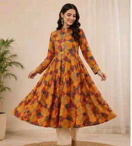 Beautiful Yellow Chunriprint Kurta