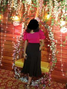 Pink Puff Sleeve Top