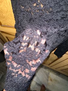 Chic Black Lace Mock Neck Top