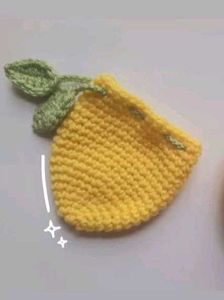 Crocheted Lemon Pouch