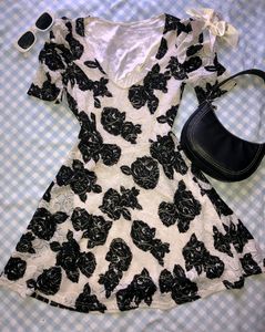 Floral Lace Mini Dress