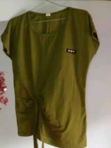 Stylish Olive Green Tunic Top