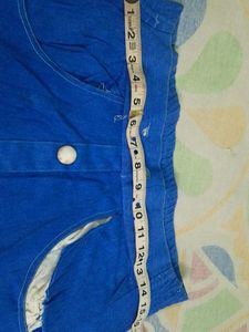 Blue Denim A-Line Skirt