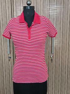 Classic Striped Polo T-Shirt