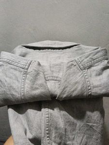 Jack &amp; Jones Grey Denim Shirt