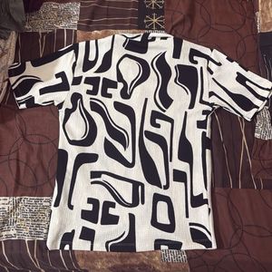 Men's Abstract Print Short Sleeve Shirt