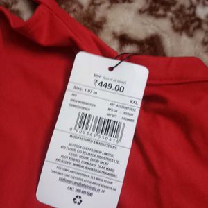 XXL size Red Halter Crop Top