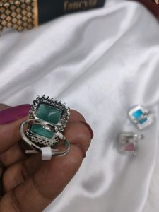 American Diamond Silver Ring
