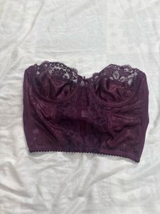 Black Faux Leather Corset Top