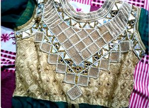 Partywear Net Sea Green Heavy 4 Piece Suit
