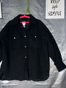 H&amp;M Black Shacket jacket