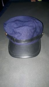 leather and cotton mix cap