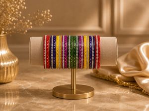Vibrant Multi-Color Bangles with Embellishments