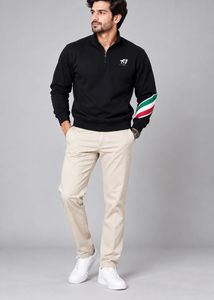 Navy Blue Quarter Zip unisex  Sweatshirt