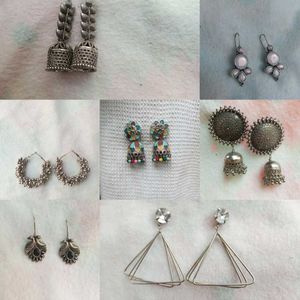 Silver Bead Hoop Earrings