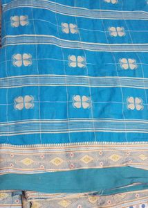 Beautiful Blue Checked Saree