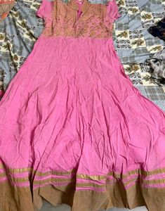 Pink Embroidered Anarkali suit