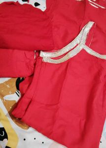 Stunning Red Kurti Set