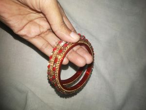 Red Kada Bangle Set ,Never Used ,New