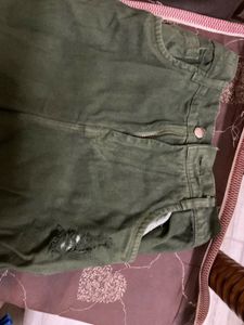Stylish Green Denim Jeans